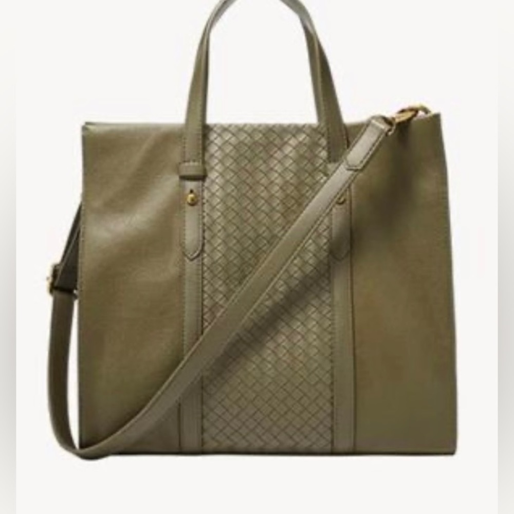 Fossil Moss Green tote